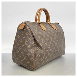 Louis Vuitton-Louis Vuitton Monogram Speedy 35 Handbag-Brown