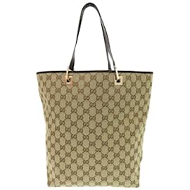 Gucci-Gucci GG Canvas Beige Tote Bag-Beige