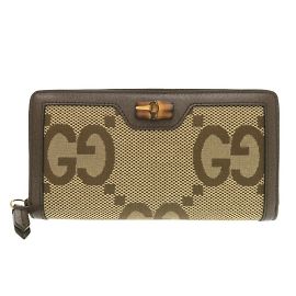 Gucci Bamboo Lang Wallet Braun Beige