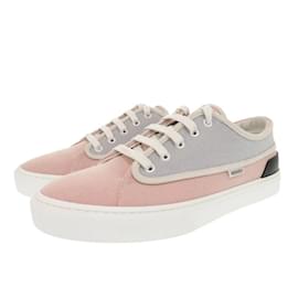 Hermès-Hermes Envy Canvas Sneakers-Pink,Blue