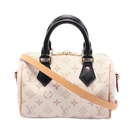 Louis Vuitton-Louis Vuitton Speedy Bandouliere 20 Handbag-Black,White,Beige