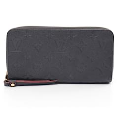 Louis Vuitton-Louis Vuitton Long Wallet in Monogram Empreinte-Red,Navy blue