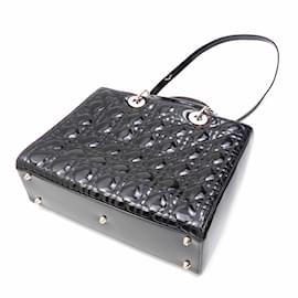 Christian Dior-Christian Dior Black Patent Leather Handbag-Black