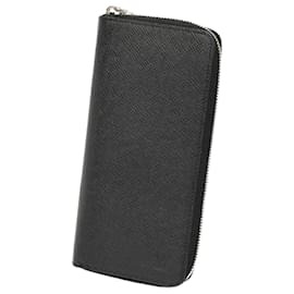 Louis Vuitton-Louis Vuitton Taiga Leather Long Wallet-Black