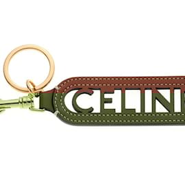 Céline-Celine Leather Keyring Charm-Brown