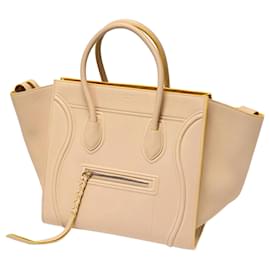 Céline-Celine Luggage Phantom Tote Bag-Beige