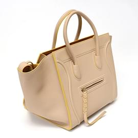 Céline-Celine Luggage Phantom Tote Bag-Beige