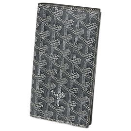 Goyard Sun Rock Wallet in Gray Canvas Brown