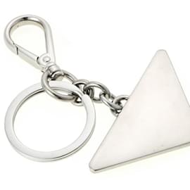 Prada-Prada Triangle Metal Keyring-Silvery,Yellow