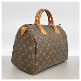 Louis Vuitton-Louis Vuitton Monogram Speedy 30 Handbag-Brown