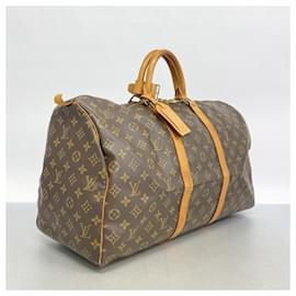 Louis Vuitton-Louis Vuitton Boston Bag Monogram Keepall 50-Brown