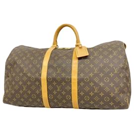 Louis Vuitton-Louis Vuitton Monogram Keepall 55 Boston Bag-Brown