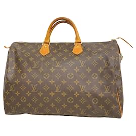 Louis Vuitton-Louis Vuitton Monogram Speedy 40 Handbag-Brown