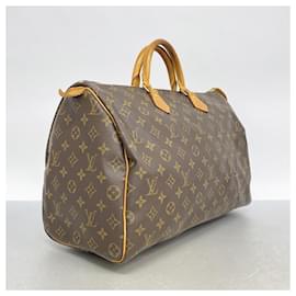Louis Vuitton-Louis Vuitton Monogram Speedy 40 Handbag-Brown