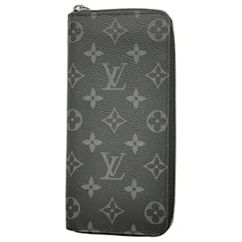 Louis Vuitton-Louis Vuitton Long Wallet Monogram Eclipse Zippy Vertical-Black