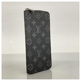 Louis Vuitton-Louis Vuitton Long Wallet Monogram Eclipse Zippy Vertical-Black