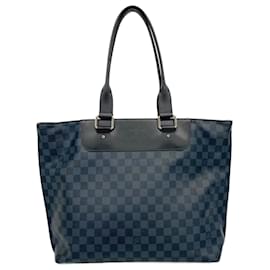 Louis Vuitton-Louis Vuitton Damier Cobalt Cabas Voyage Tote Bag-Black