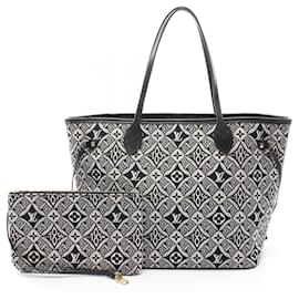 Louis Vuitton-Louis Vuitton Neverfull MM Tote Bag-Brown,Black,Cream