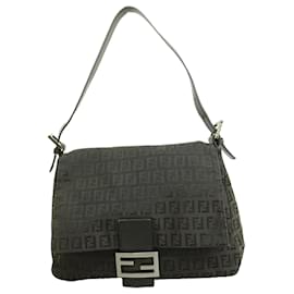 Fendi-Fendi Zucchino Mamma Bucket Handbag-Black