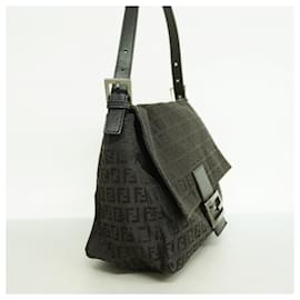 Fendi-Fendi Zucchino Mamma Bucket Handbag-Black