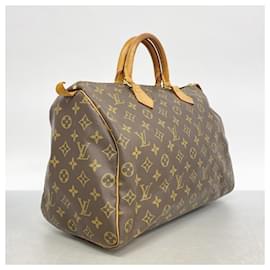 Louis Vuitton-Louis Vuitton Monogram Speedy 35 Handbag-Brown