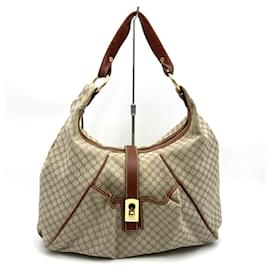 Céline-Celine Macadam Beige Shoulder Bag-Beige