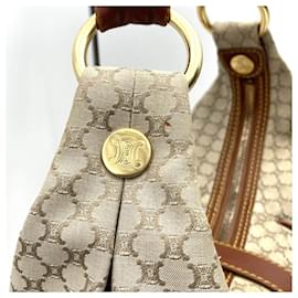 Céline-Celine Macadam Beige Shoulder Bag-Beige