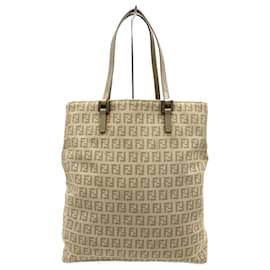 Fendi-Fendi Zucchino Beige Canvas Tote Bag-Beige