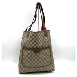 Gucci-Gucci Sherry Line Tote Bag-Brown