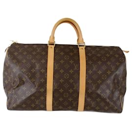 Louis Vuitton-Louis Vuitton Keepall 50 Boston Bag-Brown