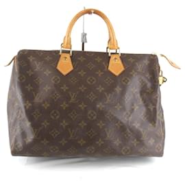 Louis Vuitton-Louis Vuitton Speedy 35 Handbag-Brown