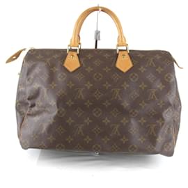 Louis Vuitton-Louis Vuitton Speedy 35 Handbag-Brown