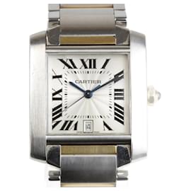 Cartier-Cartier Tank Francaise 2302 Automatic Men's Watch-Silvery
