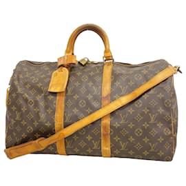 Louis Vuitton-Louis Vuitton Monogram Keepall Bandouliere 50-Brown