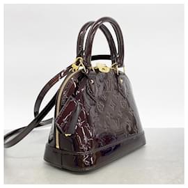 Louis Vuitton-Louis Vuitton Vernis Alma BB Handbag-Dark red