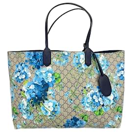 Gucci-Gucci Tote Bag GG Blooms 368568-Brown,Blue