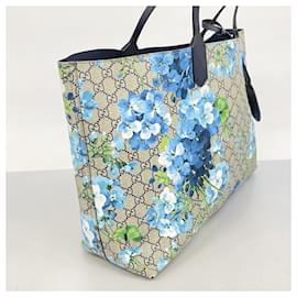 Gucci-Gucci Tote Bag GG Blooms 368568-Brown,Blue