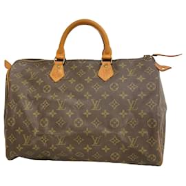 Louis Vuitton-Louis Vuitton Monogram Speedy 35 Handbag-Brown