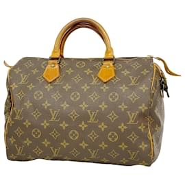 Louis Vuitton-Louis Vuitton Monogram Speedy 30 Handbag-Brown