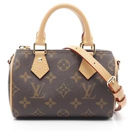 Louis Vuitton-Louis Vuitton Nano Speedy Monogram Handbag-Brown