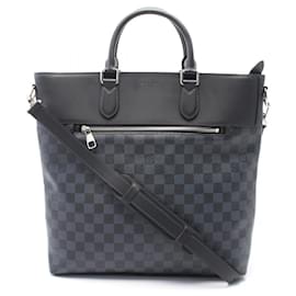 Louis Vuitton-Louis Vuitton Newport Damier Cobalt Tote Bag-Black,Navy blue