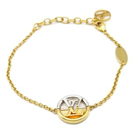 Louis Vuitton-Louis Vuitton Gold Plated Charm Bracelet-Silvery,Golden