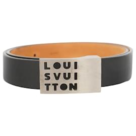 Louis Vuitton-Louis Vuitton Monogram Glace Leather Belt-Black