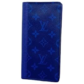 Louis Vuitton-Louis Vuitton Long Wallet Taigarama Portefeuille Brazza M30297 Cobalt-Blue