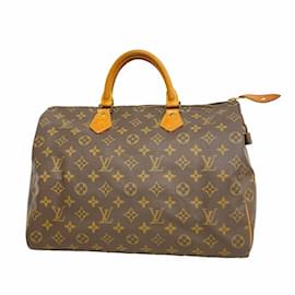 Louis Vuitton-Louis Vuitton Monogram Speedy 35 Handbag-Brown