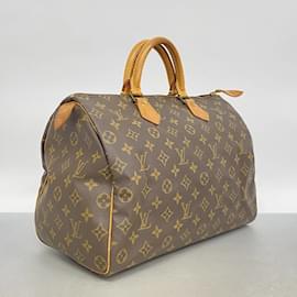 Louis Vuitton-Louis Vuitton Monogram Speedy 35 Handbag-Brown