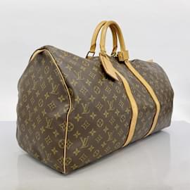 Louis Vuitton-Louis Vuitton Monogram Keepall 55 Boston Bag-Brown