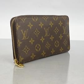 Louis Vuitton-Louis Vuitton Long Wallet Monogram Zippy Organizer-Brown