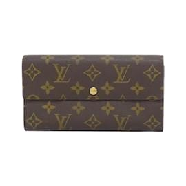 Louis Vuitton-Porte-monnaie Monogram Louis Vuitton-Marron,Monogramme