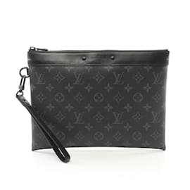 Louis Vuitton-Louis Vuitton Pochette To Go Monogram Eclipse Clutch-Black